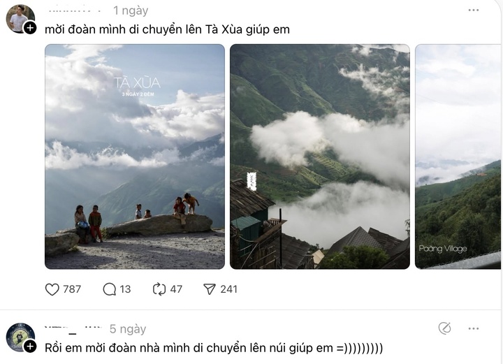 Vì sao câu 'mời đoàn mình di chuyển lên núi giúp em' thành hot trend?- Ảnh 4.