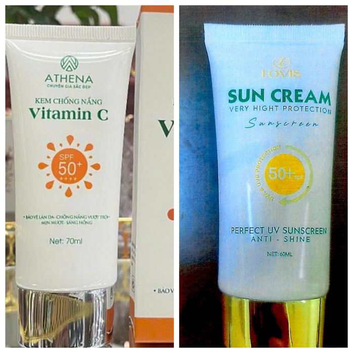 Thu hồi toàn quốc 2 loại kem chống nắng giả- Ảnh 1.