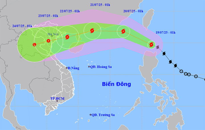 Tin bão Wipha mới nhất: Hôm nay Biển Đông đón bão số 3, sẽ đi vào vịnh Bắc Bộ- Ảnh 1.