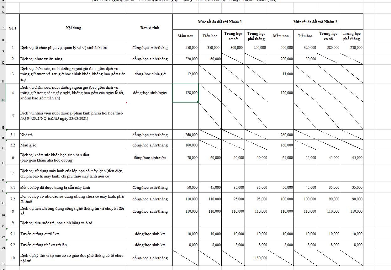 TP HCM: 10 khoản thu và mức thu cho hoạt động giáo dục sau hợp nhất?- Ảnh 1.