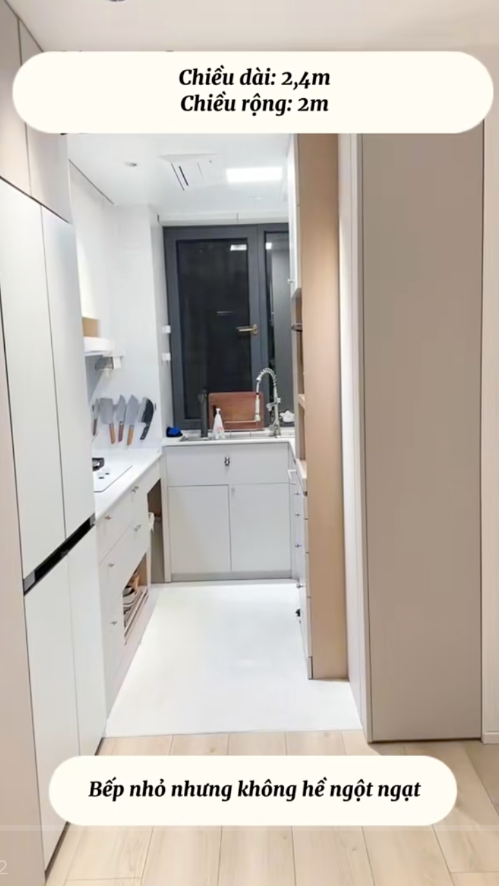 Căn bếp vẻn vẹn 5m2 nhưng "vi diệu" đến mức chị em phải bất ngờ đến từng chi tiết - Ảnh 1.