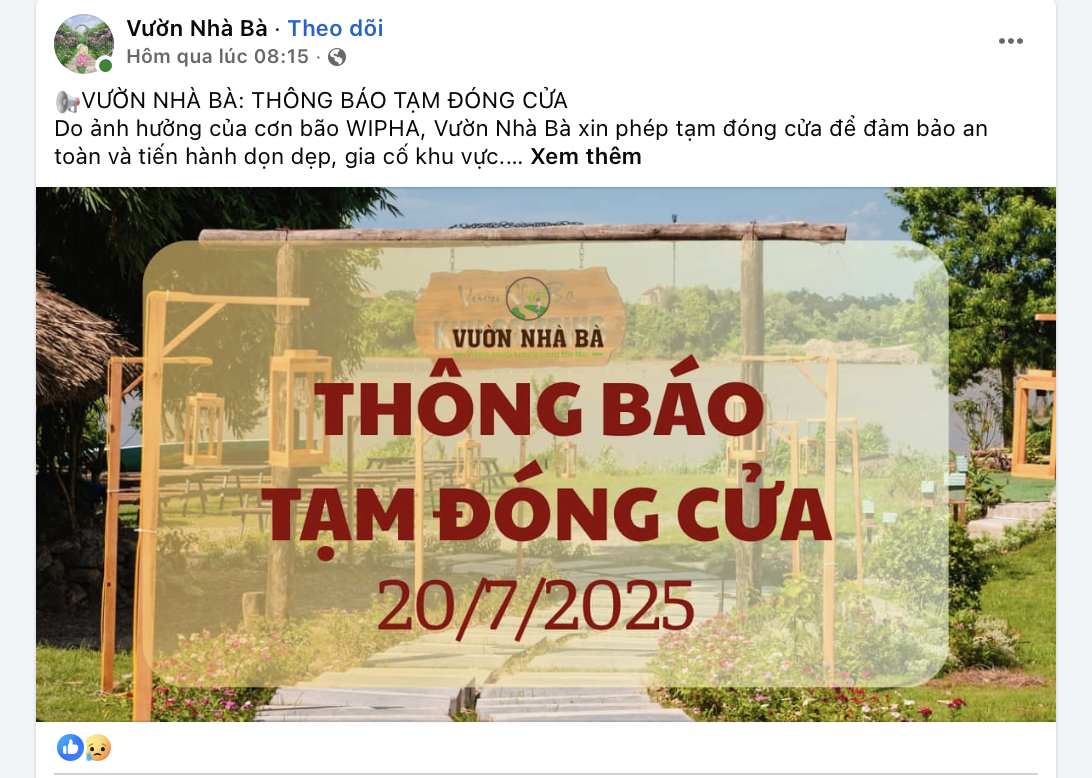 Nhiều dịch vụ kinh doanh tạm dừng hoạt động do ảnh hưởng của bão số 3 Wipha - Ảnh 1.