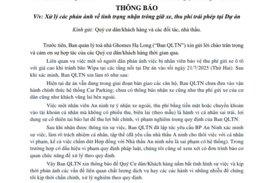 Xác minh thông tin bảo vệ "hét giá" gửi xe 500.000 đồng/đêm tránh bão- Ảnh 2.