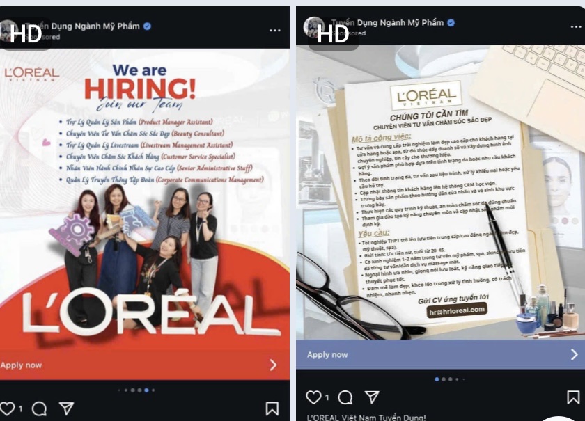 L'Oréal Việt Nam cảnh báo lừa đảo tuyển dụng giả mạo gần đây - Ảnh 1.