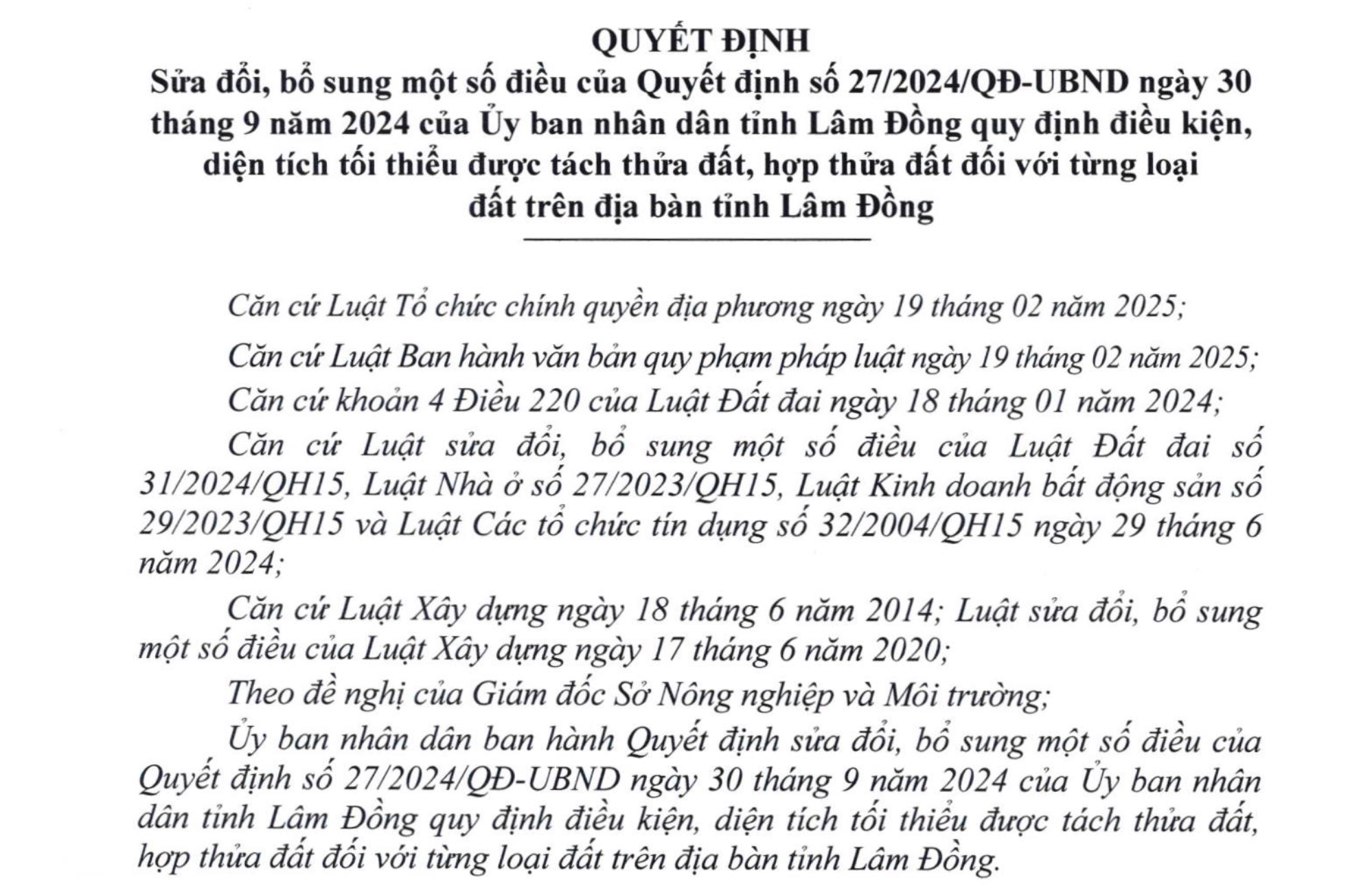 Người dân Lâm Đồng vui mừng với Quyết định này