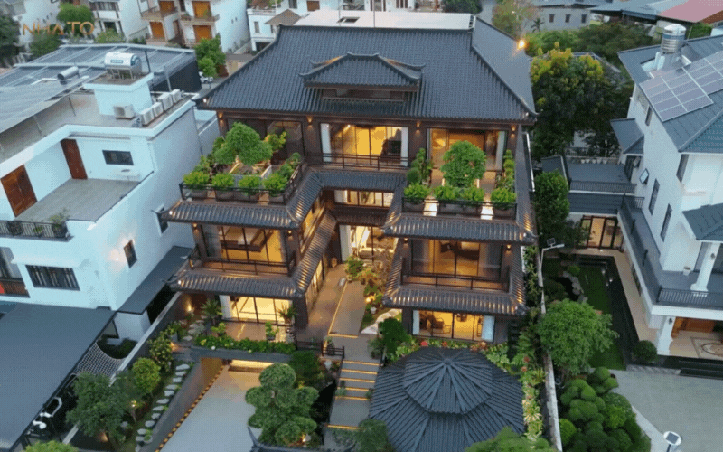 Bên trong biệt phủ hình chữ "H" rộng 1.200m2 đậm chất Á Đông của gia chủ yêu trà đạo - Ảnh 5.