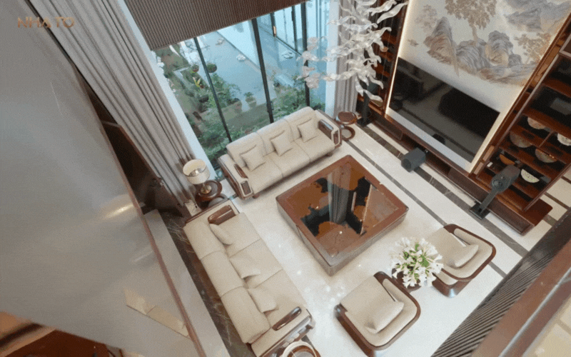 Bên trong biệt phủ hình chữ "H" rộng 1.200m2 đậm chất Á Đông của gia chủ yêu trà đạo - Ảnh 18.