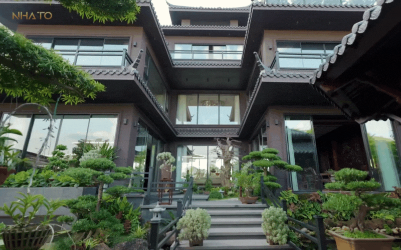Bên trong biệt phủ hình chữ "H" rộng 1.200m2 đậm chất Á Đông của gia chủ yêu trà đạo - Ảnh 3.