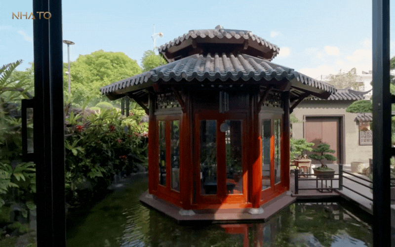 Bên trong biệt phủ hình chữ "H" rộng 1.200m2 đậm chất Á Đông của gia chủ yêu trà đạo - Ảnh 8.