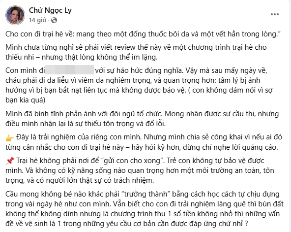 Toàn cảnh ồn ào trại hè Làng Háo Hức: 3 lần lên tiếng vẫn không khiến phụ huynh nguôi giận- Ảnh 1.