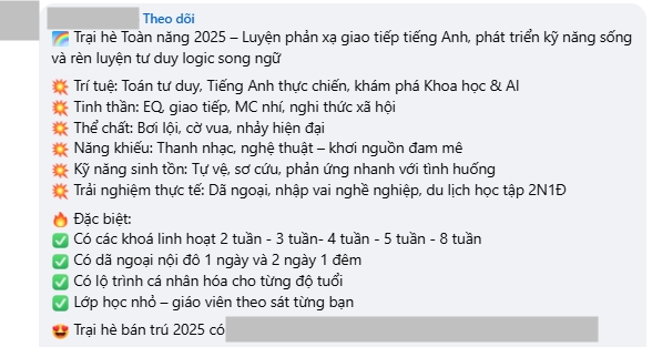 Toàn cảnh dịch vụ trại hè 2025: Phụ huynh chi chục triệu không tiếc, các chủ trại hè tất bật- Ảnh 22. Toàn cảnh dịch vụ trại hè 2025: Phụ huynh chi chục triệu không tiếc, các chủ trại hè tất bật- Ảnh 22.
