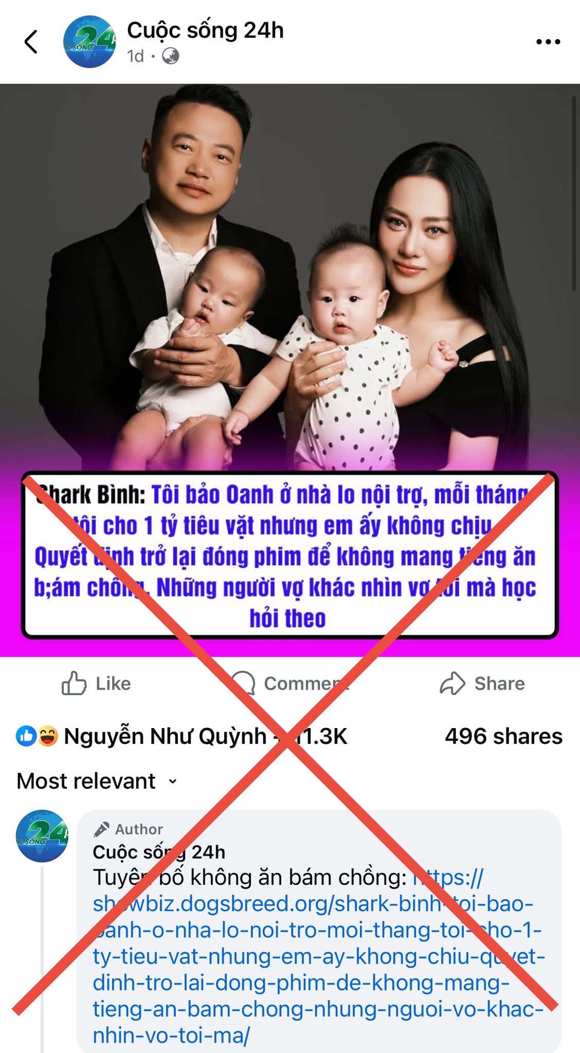 Shark Bình lên tiếng về thông tin cho vợ 1 tỷ tiêu vặt: Các trang mạng xã hội đang giật tít câu like "bẩn", vi phạm trắng trợn pháp luật - Ảnh 2.