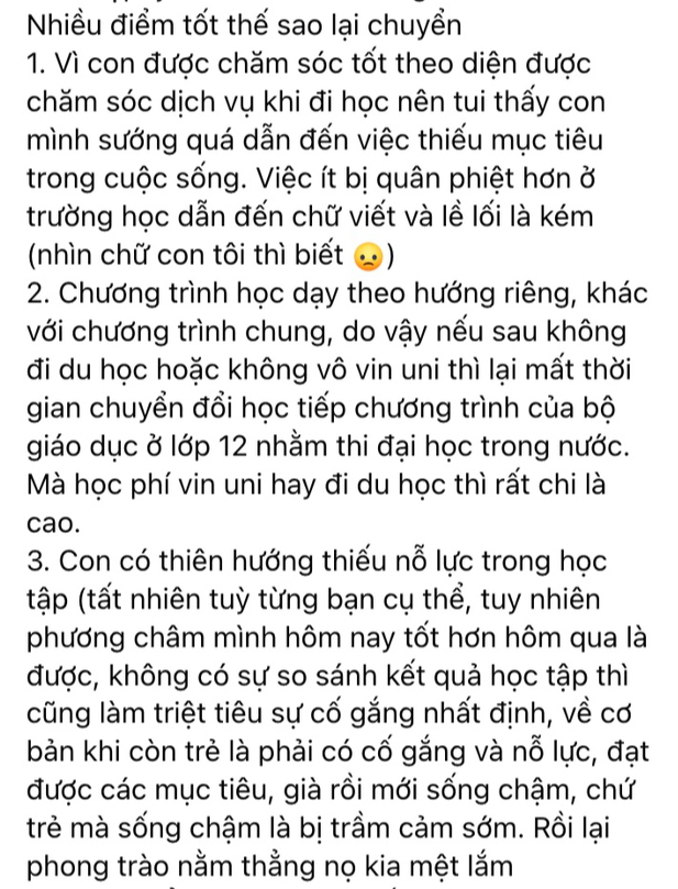 Liệt kê 5 lý do nhất quyết chuyển con từ trường tư sang trường công, bà mẹ Hà Nội gây tranh cãi: Đừng đổ lỗi!