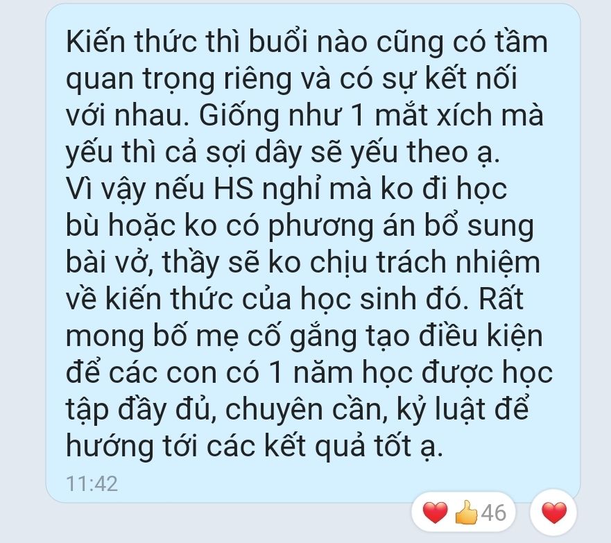 Thầy giáo Hà Nội nói thẳng: "Sẽ không chịu trách nhiệm về kiến thức của học sinh", phụ huynh đọc xong, vỗ tay đồng tình - Ảnh 1. Thầy giáo Hà Nội nói thẳng: "Sẽ không chịu trách nhiệm về kiến thức của học sinh", phụ huynh đọc xong, vỗ tay đồng tình - Ảnh 1.
