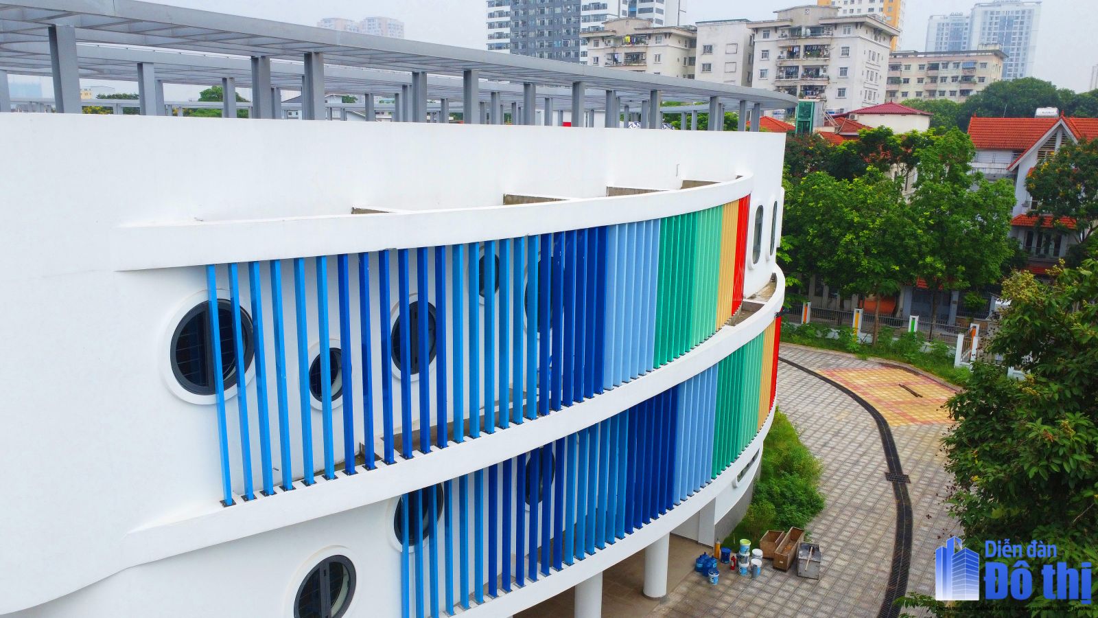 Không phải trường quốc tế nào cả, đây là trường mầm non CÔNG LẬP sắp xây xong ở Hà Nội: Đẹp quá phụ huynh ơi!