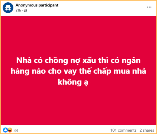 Chồng dính nợ xấu, giấc mơ mua nhà tan thành mây khói vì không vay đâu được tiền!- Ảnh 1.
