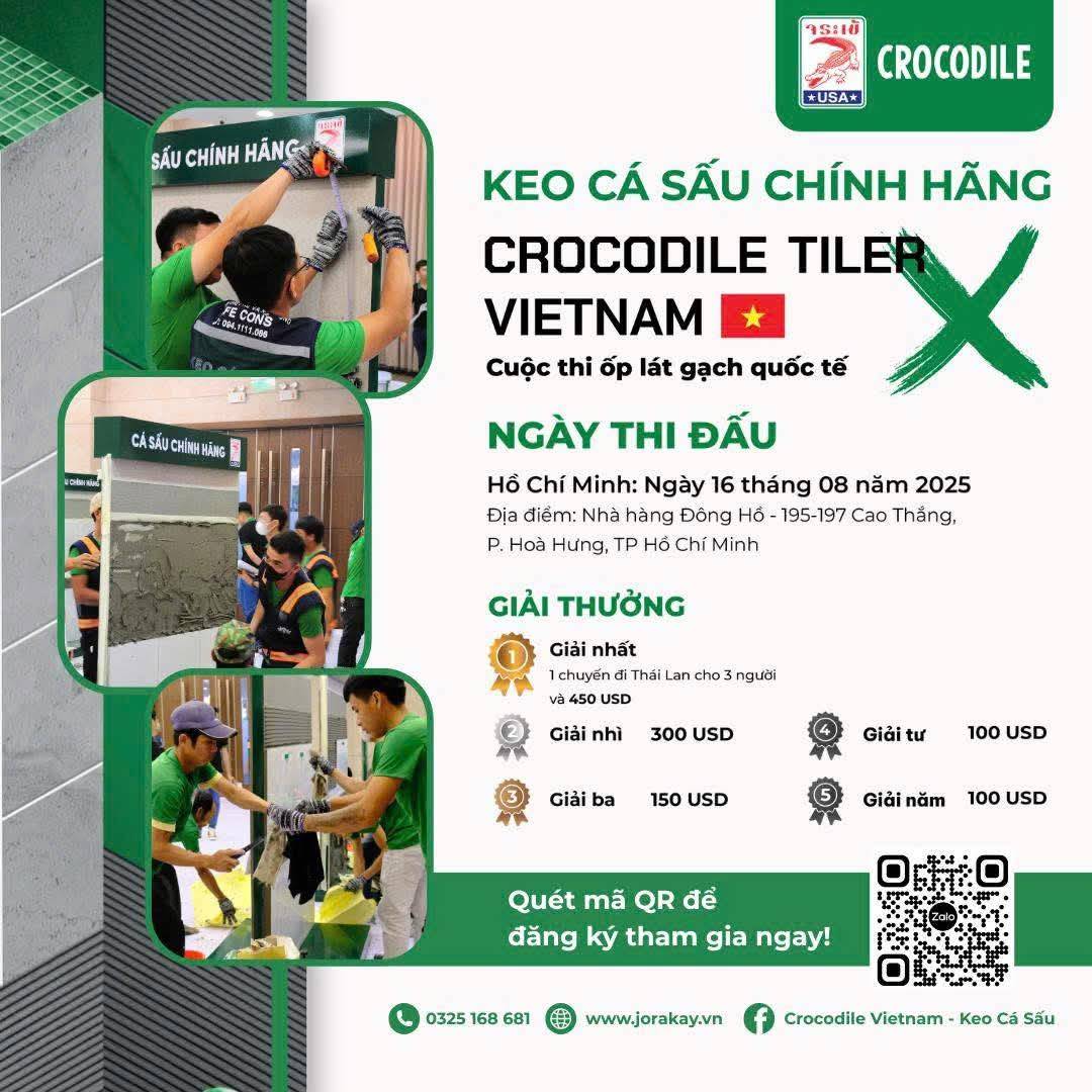Jorakay ra mắt cuộc thi “Crocodile Tiler X Vietnam” nâng tầm tay nghề thợ ốp lát - Ảnh 1.