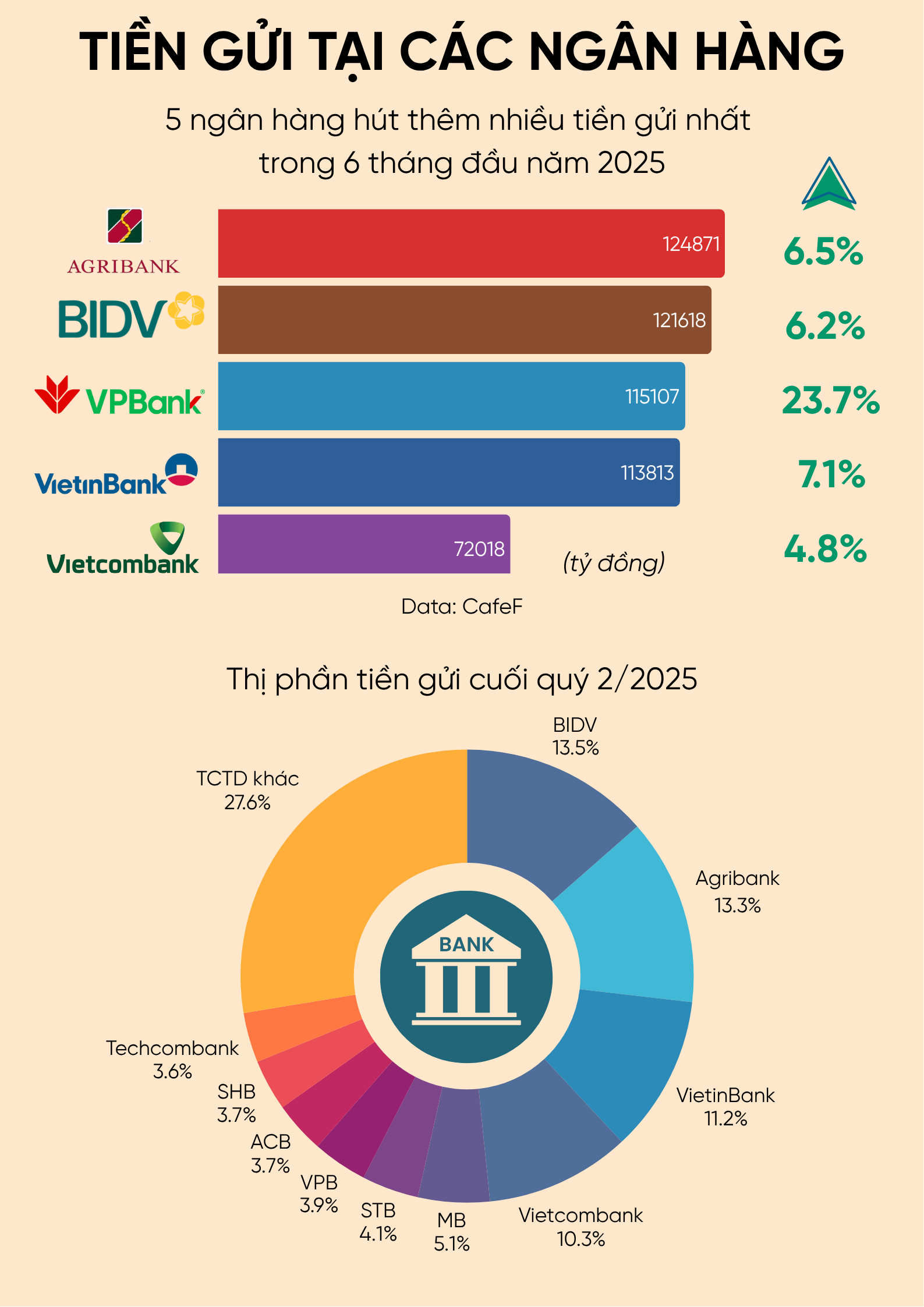 Đây là ngân hàng tư nhân duy nhất hút tiền gửi hơn cả VietinBank và Vietcombank trong nửa đầu năm - Ảnh 1.