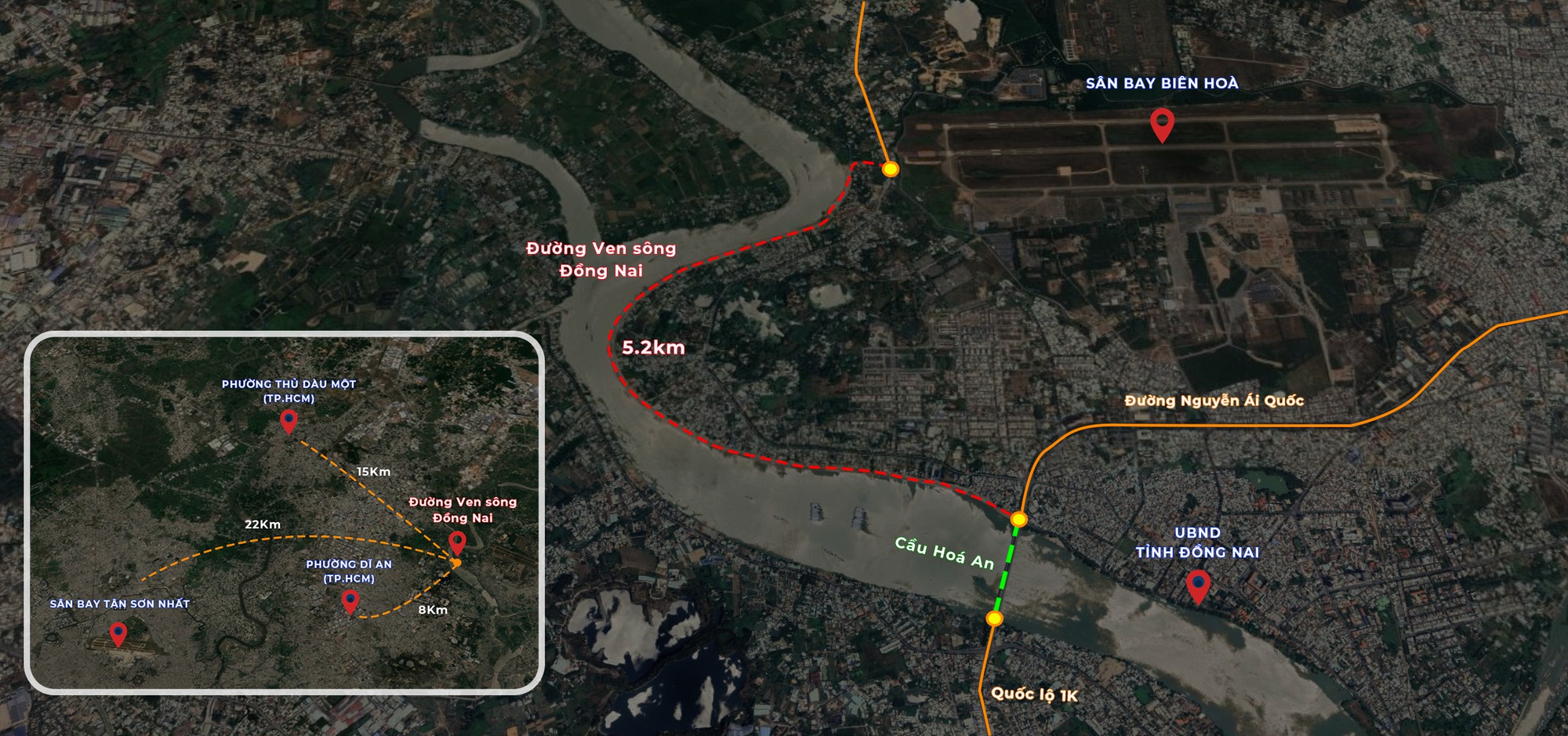 Ngắm đường ven sông trị giá gần 2.000 tỷ sắp thông xe: Cách TP.HCM một cây cầu, đẩy giá đất lên đến 200 triệu đồng/m2- Ảnh 2. Ngắm đường ven sông trị giá gần 2.000 tỷ sắp thông xe: Cách TP.HCM một cây cầu, đẩy giá đất lên đến 200 triệu đồng/m2- Ảnh 2.