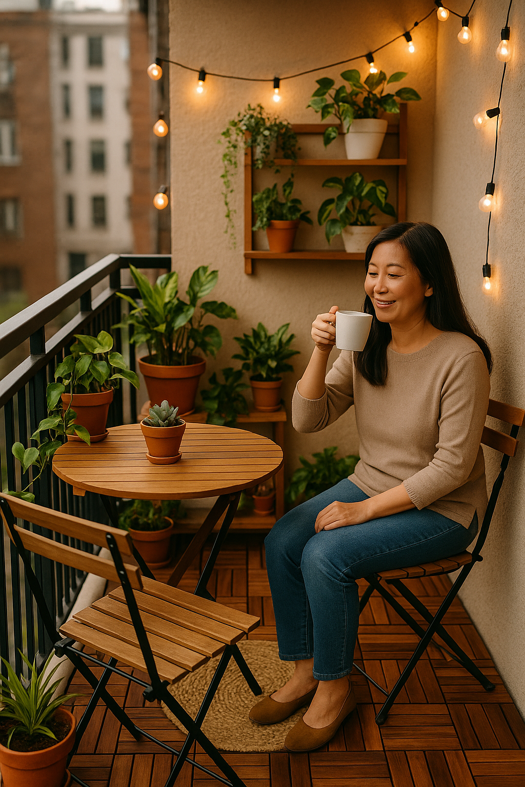 Ban công trước chỉ để phơi đồ - sau thành góc café thư giãn 3m² với 5 triệu đồng- Ảnh 3. Ban công trước chỉ để phơi đồ - sau thành góc café thư giãn 3m² với 5 triệu đồng- Ảnh 3.