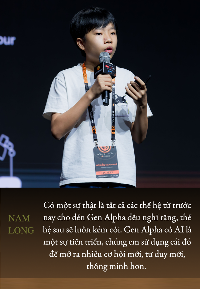 Giám đốc 13 tuổi Nam Long: Thế hệ trước nghĩ thế hệ sau kém cỏi, nhưng AI cho Gen Alpha cơ hội thông minh hơn- Ảnh 3. Giám đốc 13 tuổi Nam Long: Thế hệ trước nghĩ thế hệ sau kém cỏi, nhưng AI cho Gen Alpha cơ hội thông minh hơn- Ảnh 3.