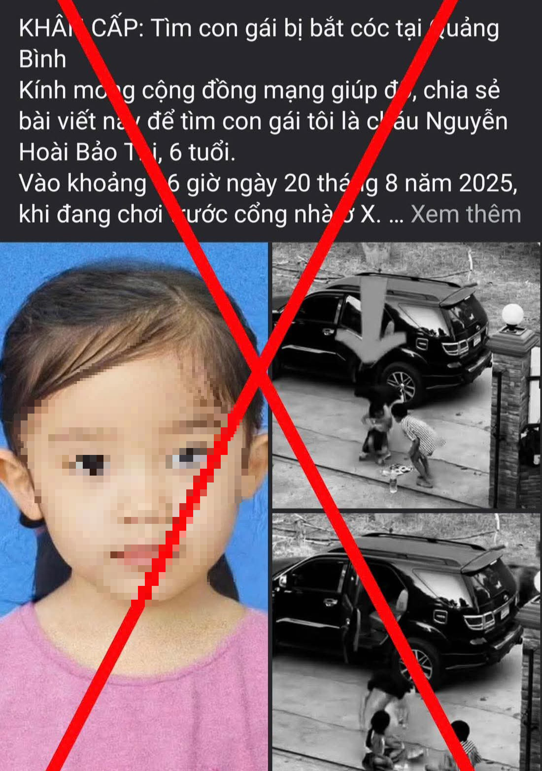 Cảnh sát vào cuộc vụ tin giả bắt cóc bé gái tại Quảng Trị - Ảnh 1.