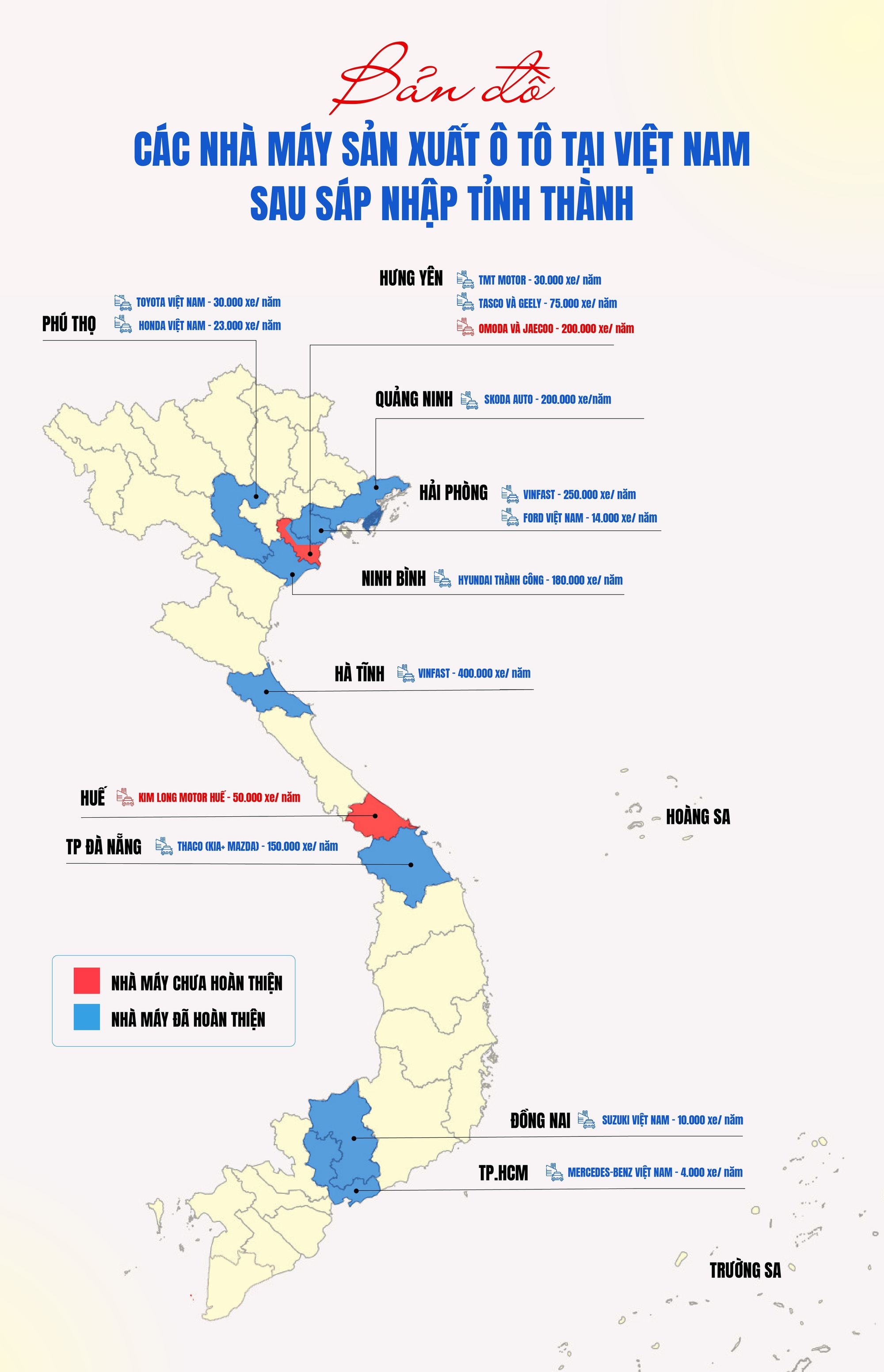 Sau phương án sáp nhập tỉnh thành, tỉnh nào đang dẫn đầu về số lượng nhà máy sản xuất ô tô tại Việt Nam? - Ảnh 2.