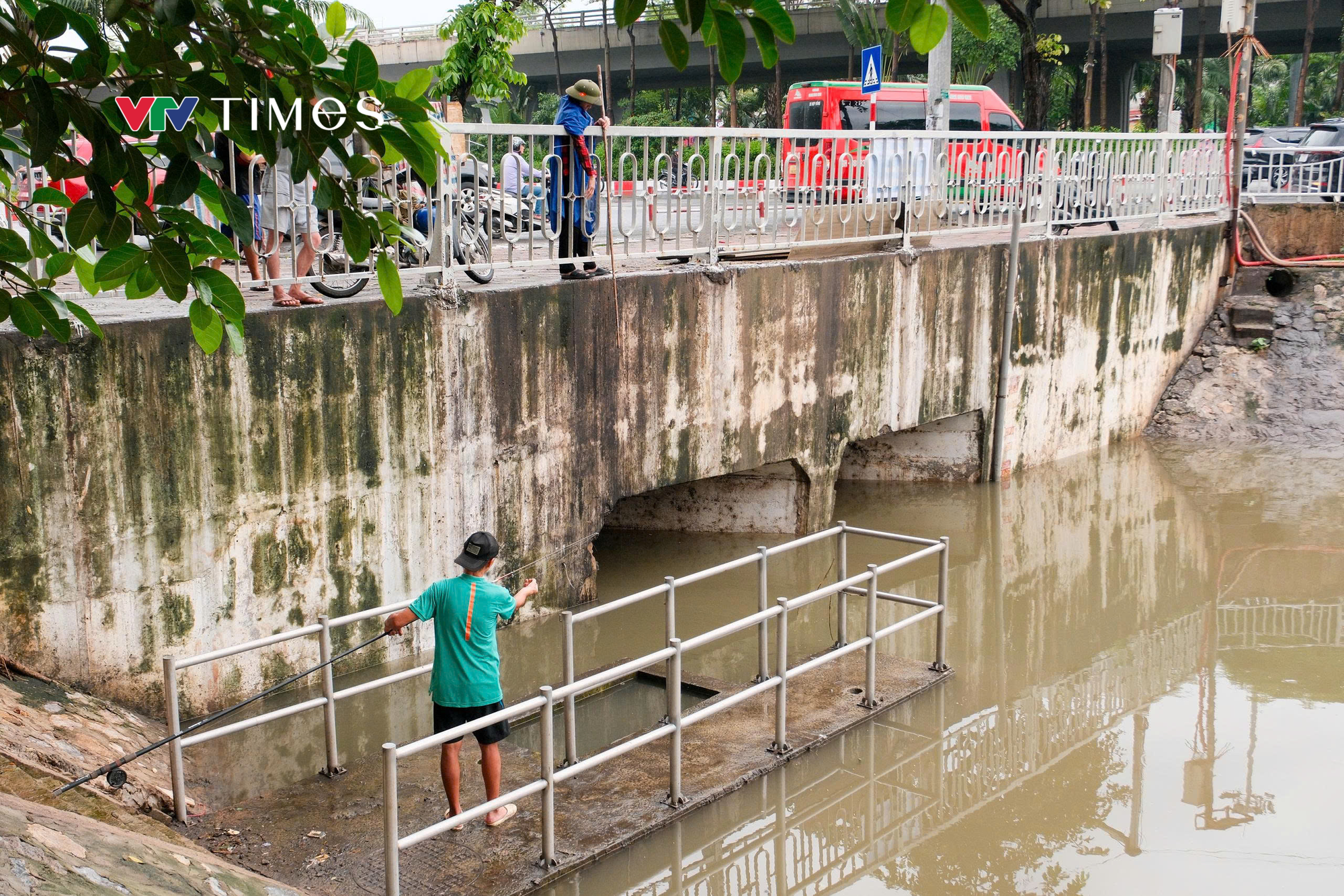Người dân Thủ đô đổ về sông Tô Lịch câu cá sau mưa bão - Ảnh 2.