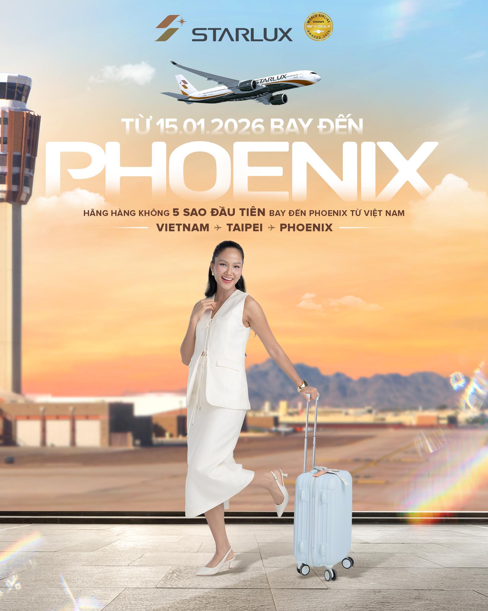 STARLUX Airlines mở tuyến bay mới: Kết nối từ Việt Nam đến Phoenix, Arizona qua Đài Bắc - Ảnh 1. STARLUX Airlines mở tuyến bay mới: Kết nối từ Việt Nam đến Phoenix, Arizona qua Đài Bắc - Ảnh 1.
