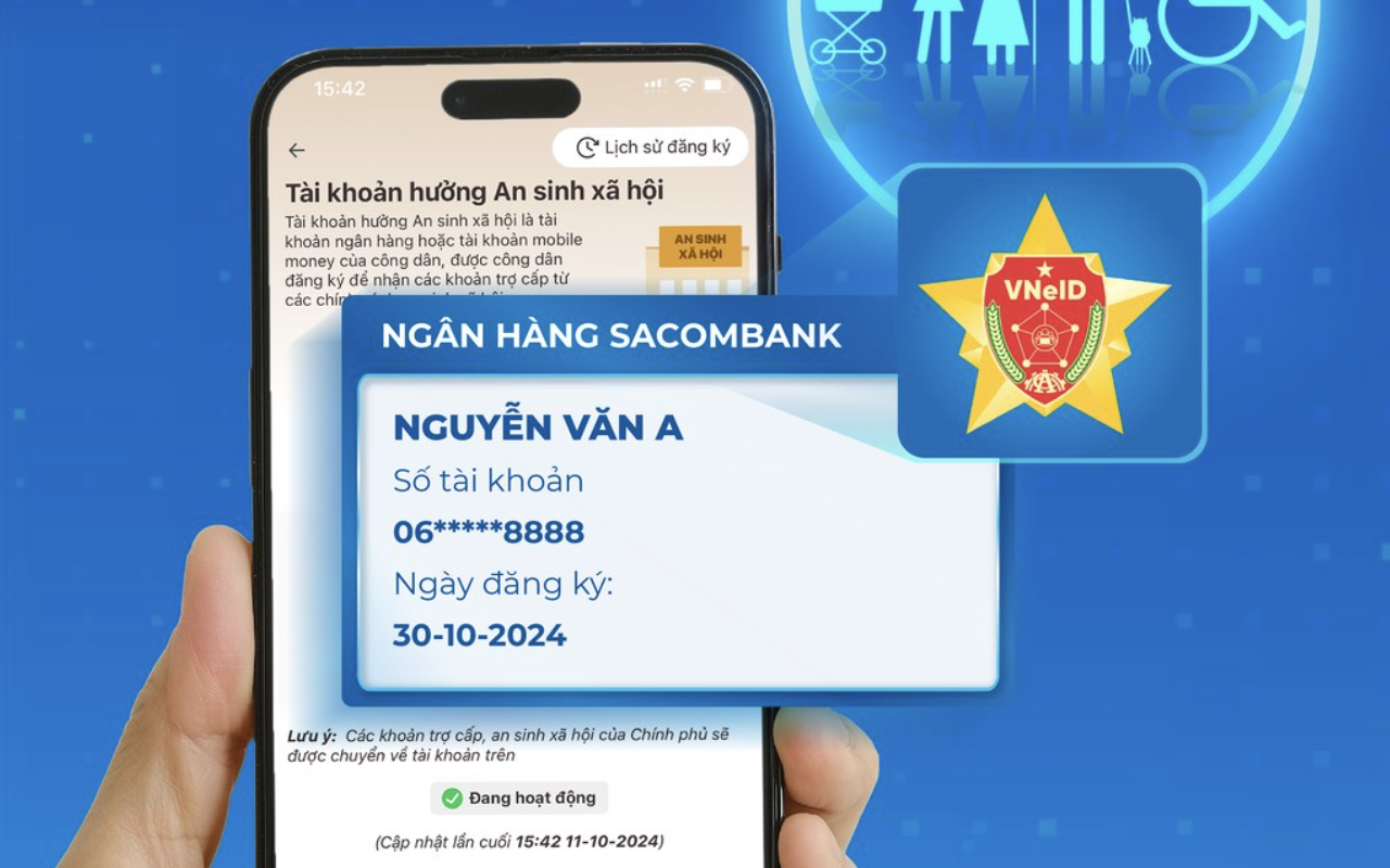 Ngân hàng tặng tiền, chỉ vàng SJC cho khách liên kết tài khoản an sinh xã hội trên VNeID- Ảnh 3. Ngân hàng tặng tiền, chỉ vàng SJC cho khách liên kết tài khoản an sinh xã hội trên VNeID- Ảnh 3.