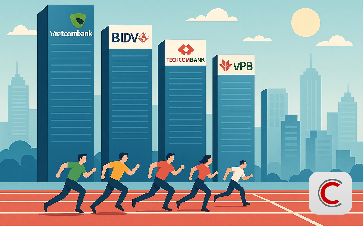 Xếp hạng vốn hóa ngân hàng: HDBank vượt qua Sacombank, ông lớn VietinBank tụt xuống dưới bộ đôi VPBank-Techcombank dù lợi nhuận top 1 - Ảnh 1.