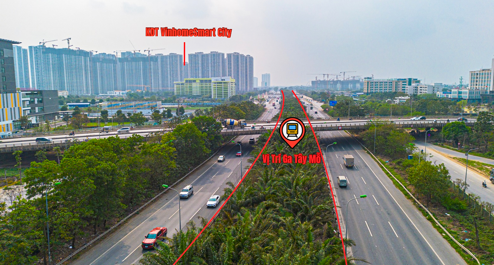 Điểm danh vị trí ga tuyến metro Văn Cao - Hoà Lạc: Đại đô thị của Vinhomes, toà nhà cao thứ 2 Hà Nội đón tin vui- Ảnh 10.