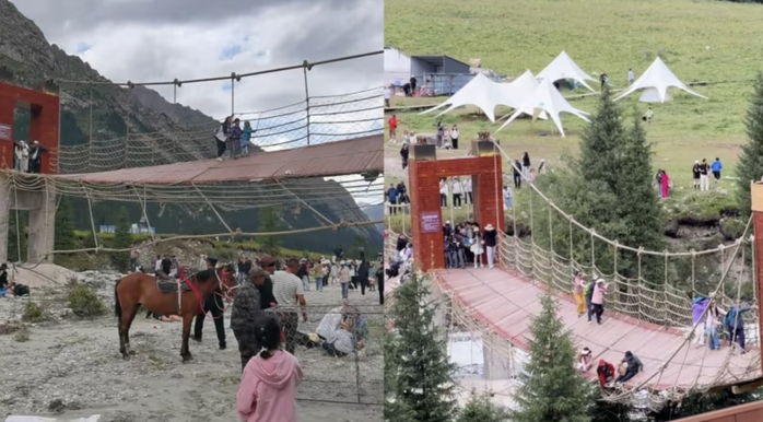 Cầu treo Trung Quốc đứt dây, nhiều người rơi xuống tử vong- Ảnh 1.