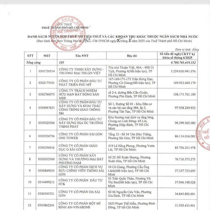 Một doanh nghiệp tại TP HCM nợ thuế đến hơn 3.200 tỉ đồng- Ảnh 1.