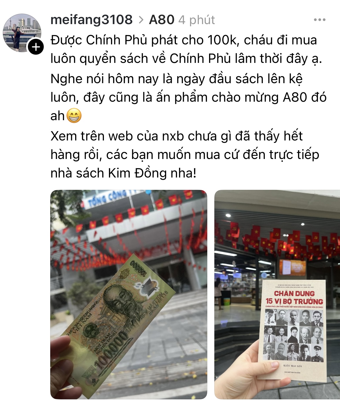 Quá dễ thương cách tiêu 100K quà Tết Độc lập nhận từ Nhà nước- Ảnh 3. Quá dễ thương cách tiêu 100K quà Tết Độc lập nhận từ Nhà nước- Ảnh 3.