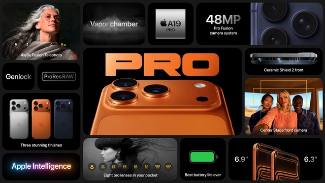 Ngắm iPhone 17 Pro và iPhone 17 Pro Max: lột xác với thiết kế mới, màu cam nổi bật, giá bán từ 34,99 triệu đồng- Ảnh 10. Ngắm iPhone 17 Pro và iPhone 17 Pro Max: lột xác với thiết kế mới, màu cam nổi bật, giá bán từ 34,99 triệu đồng- Ảnh 10.
