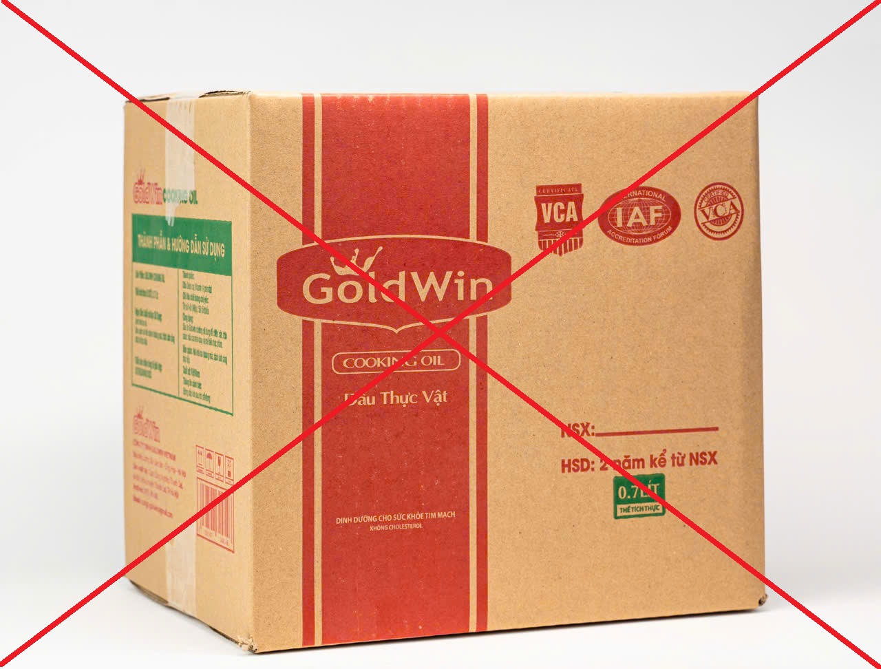 Dầu ăn giả, kém chất lượng nhãn hiệu Goldwin Cooking Oil, công an phát đi thông báo khẩn- Ảnh 2. Dầu ăn giả, kém chất lượng nhãn hiệu Goldwin Cooking Oil, công an phát đi thông báo khẩn- Ảnh 2.