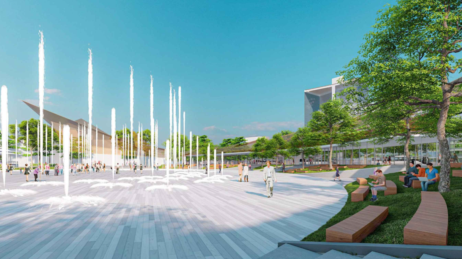 Hình hài quảng trường, công viên phía Đông hồ Hoàn Kiếm - Ảnh 3.