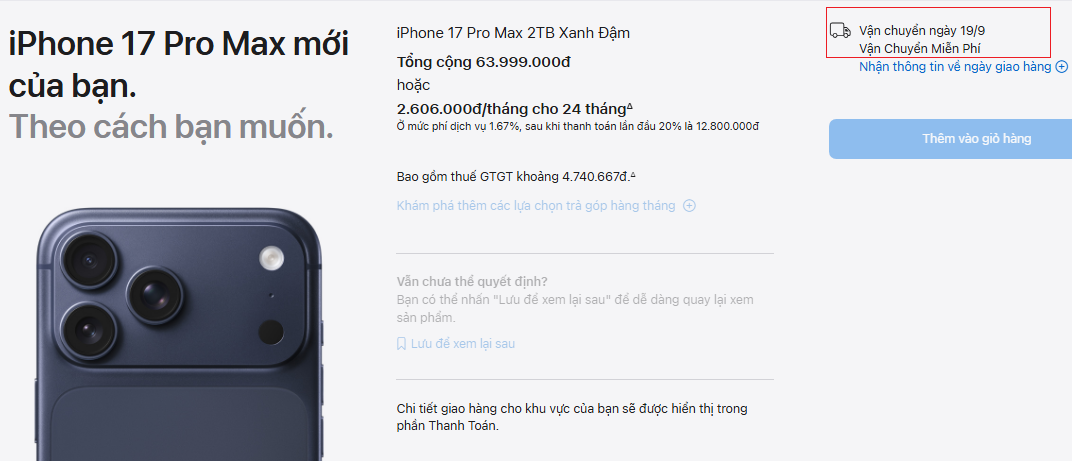 Đây là phiên bản iPhone 17 Pro Max chưa cháy hàng tại Việt Nam - Ảnh 2.