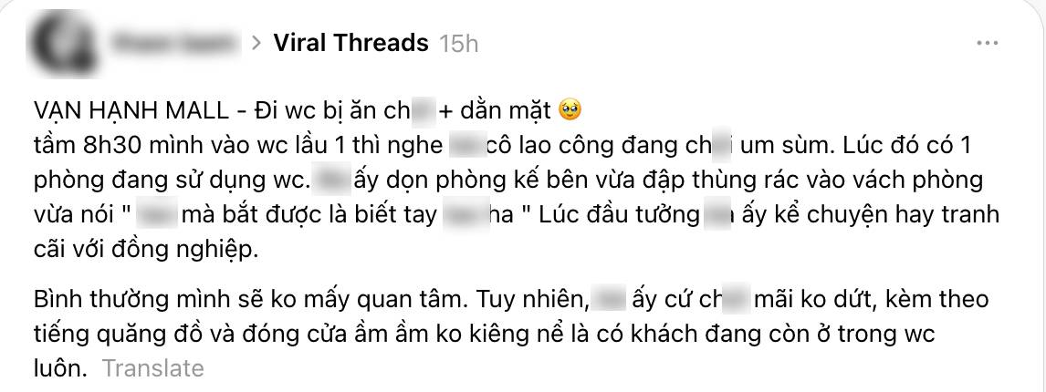 Vạn Hạnh Mall bất ngờ bị tố lao công thái độ với khách, phía trung tâm thương mại nói gì?- Ảnh 1.