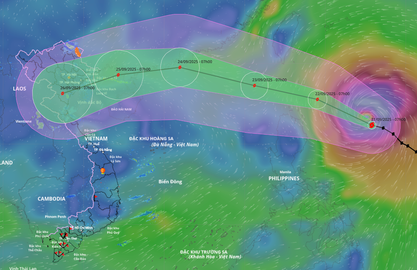 Bão Ragasa tăng cấp siêu bão, gió giật tới 230 km/h: 7 đài quốc tế dự báo sẽ đổ bộ vào Việt Nam - Ảnh 1.
