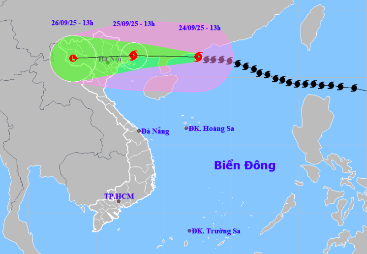 Bão số 9 Ragasa giật cấp 17 chuẩn bị đổ bộ vào Việt Nam - Ảnh 1.