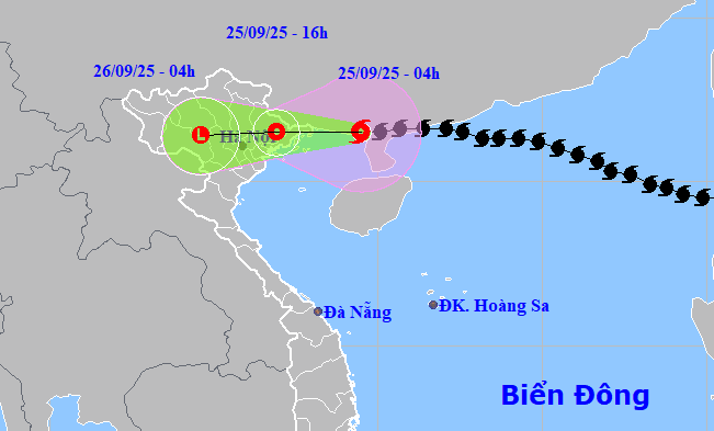 Bão Ragasa áp sát đất liền, hôm nay đỉnh điểm mưa to gió lớn- Ảnh 1.