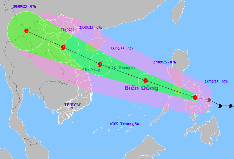Bão Bualoi “lao nhanh” gấp đôi các cơn bão khác, tới 30 km/giờ - Ảnh 1. Bão Bualoi “lao nhanh” gấp đôi các cơn bão khác, tới 30 km/giờ - Ảnh 1.
