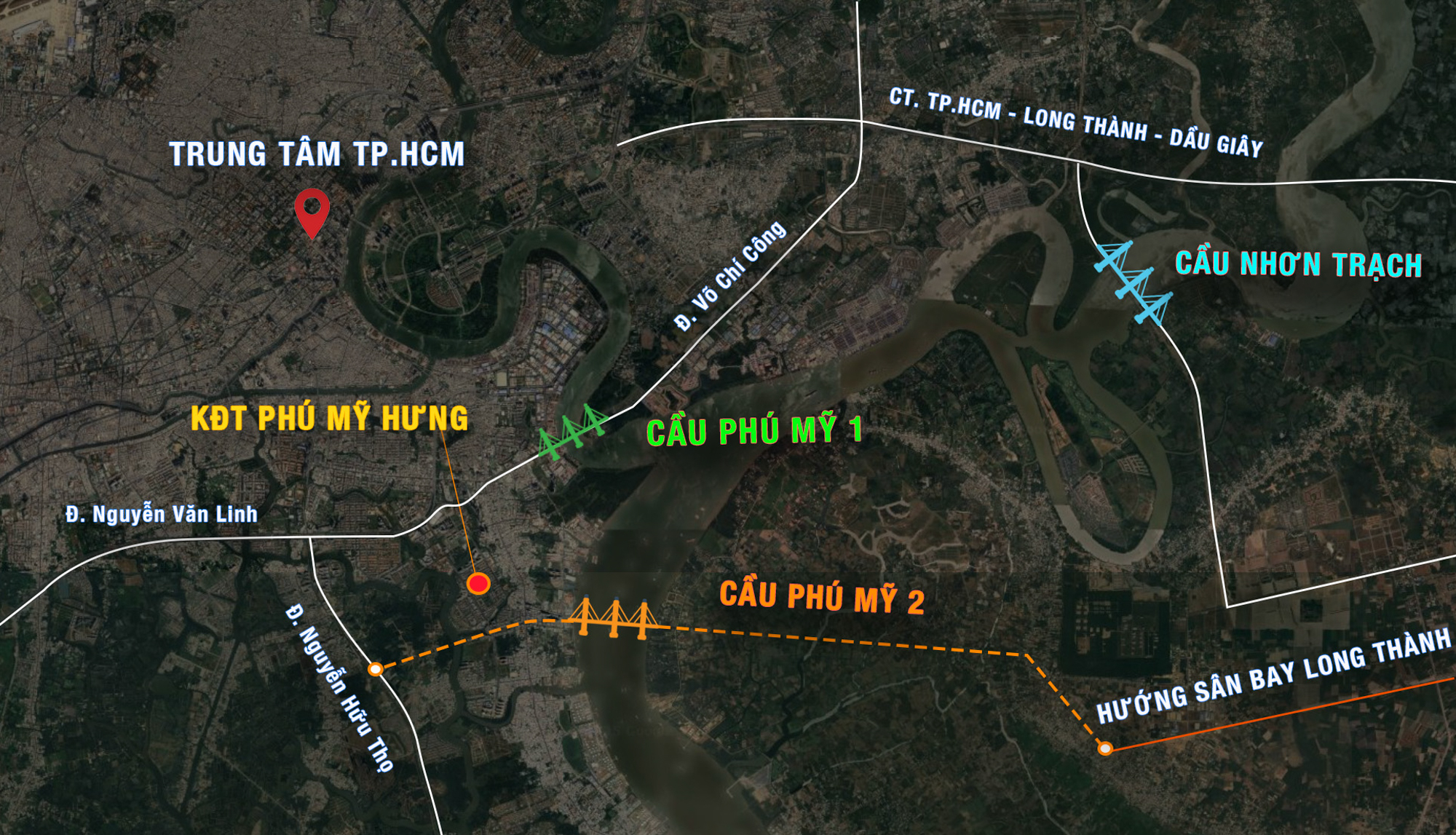 Toàn cảnh khu vực được Masterise đề xuất xây cầu 2 tầng đầu tiên ở TP.HCM, nối khu nhà giàu Phú Mỹ Hưng với sân bay Long Thành- Ảnh 3. Toàn cảnh khu vực được Masterise đề xuất xây cầu 2 tầng đầu tiên ở TP.HCM, nối khu nhà giàu Phú Mỹ Hưng với sân bay Long Thành- Ảnh 3.