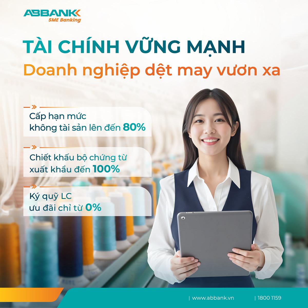 ABBANK ra mắt giải pháp tài chính dành riêng cho doanh nghiệp ngành may mặc và sản xuất sợi - Ảnh 1. ABBANK ra mắt giải pháp tài chính dành riêng cho doanh nghiệp ngành may mặc và sản xuất sợi - Ảnh 1.