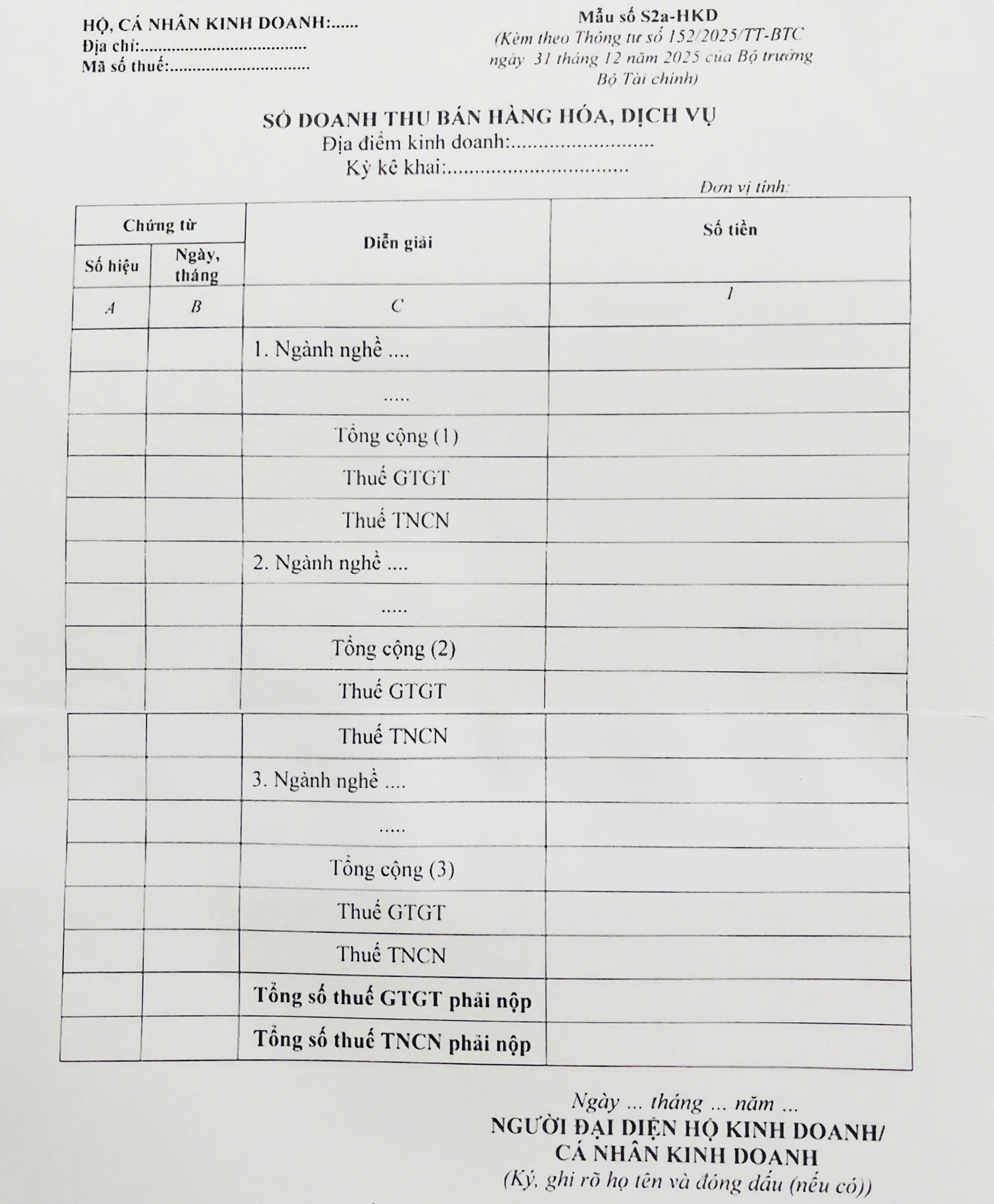 Hướng dẫn kế toán áp dụng cho hộ kinh doanh, cá nhân kinh doanh- Ảnh 3. Hướng dẫn kế toán áp dụng cho hộ kinh doanh, cá nhân kinh doanh- Ảnh 3.