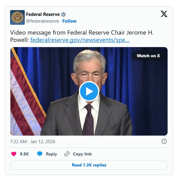 Chủ tịch Jerome Powell bị điều tra hình sự , sự kiện chưa từng có trong lịch sử Fed - Ảnh 1. Chủ tịch Jerome Powell bị điều tra hình sự , sự kiện chưa từng có trong lịch sử Fed - Ảnh 1.