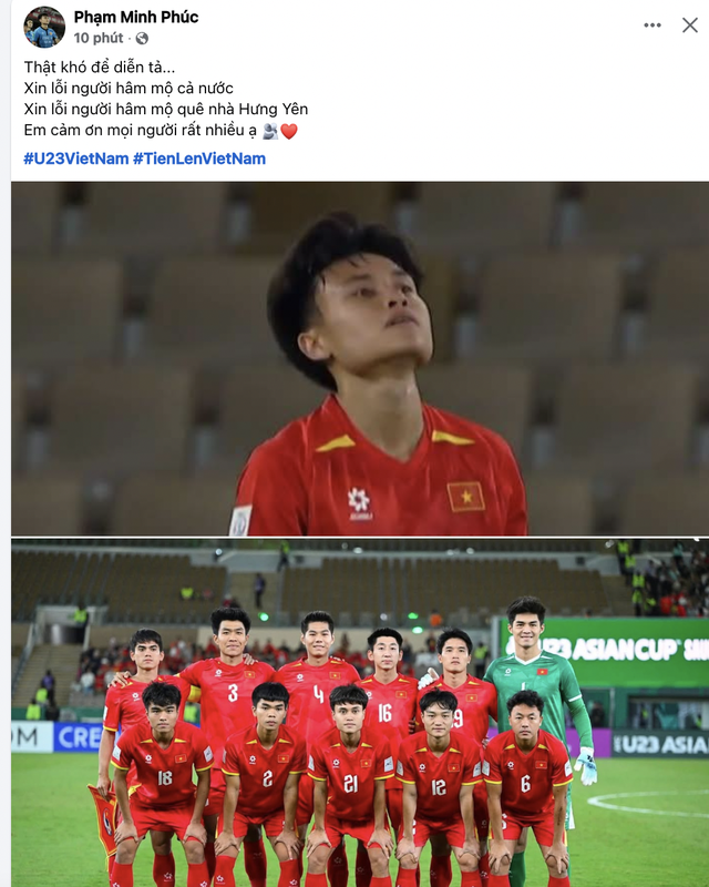 U23 Việt Nam đồng loạt xin lỗi: Cùng nhau chiến thắng, cùng nhau thất bại- Ảnh 3. U23 Việt Nam đồng loạt xin lỗi: Cùng nhau chiến thắng, cùng nhau thất bại- Ảnh 3.