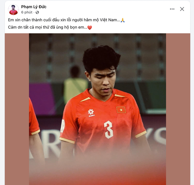 U23 Việt Nam đồng loạt xin lỗi: Cùng nhau chiến thắng, cùng nhau thất bại- Ảnh 2. U23 Việt Nam đồng loạt xin lỗi: Cùng nhau chiến thắng, cùng nhau thất bại- Ảnh 2.